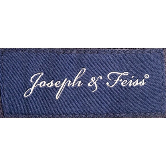 JOSEPH & FEISS mens Solid Gray Wool Blend sport coat suit jacket blazer 48L - Picture 10 of 13